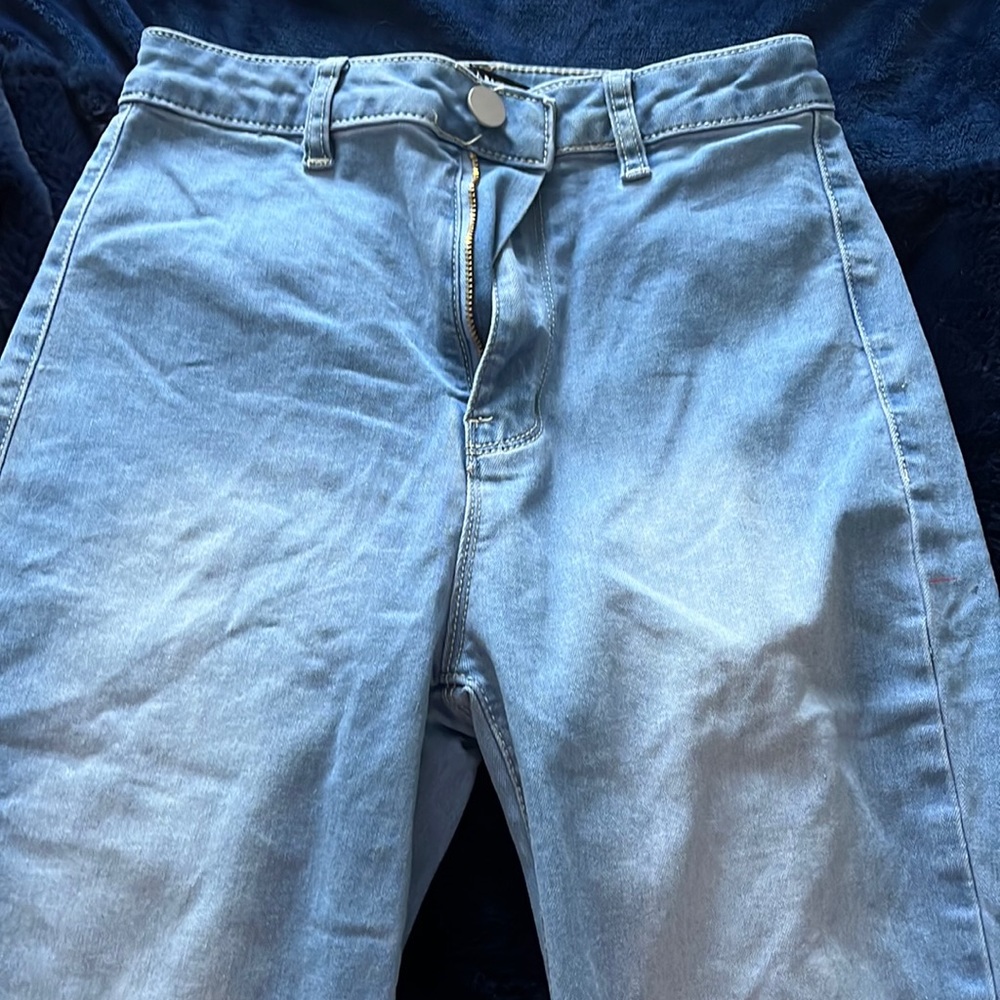 Light Blue Dainty Flowers Jeans